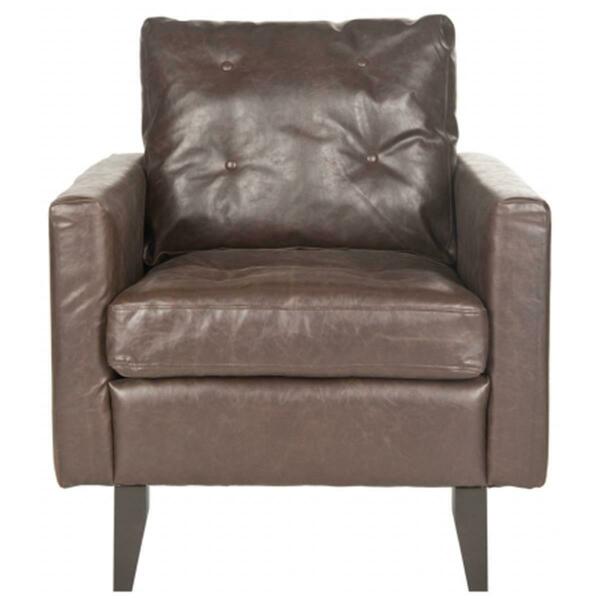 Safavieh Caleb Club Accent Chair- Antique Brown - 35 x 34.4 x 29.9 in. MCR4569C